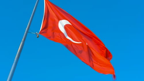 Turkish Flag in the Wind