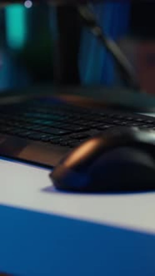 Close Up of Hands Coding at Night