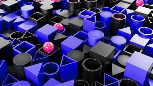 3d Game Circle Cross Boxes Bg Move Endless