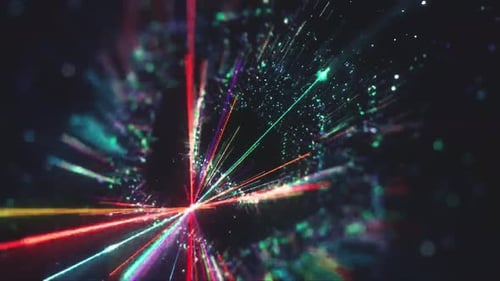 4K Funkelnder Hexagon-Kometen-Bewegungshintergrund