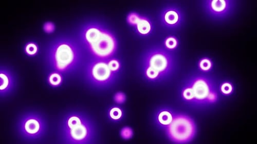 Abstract Fluid Motion of Glowing Purple Circles Background