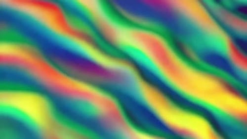 Vibrant Abstract Rainbow Fluid Waves Motion Background
