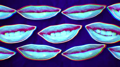 Vibrant Grinning Mouths Background