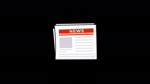 4k Newspaper Animation Video - Transparent