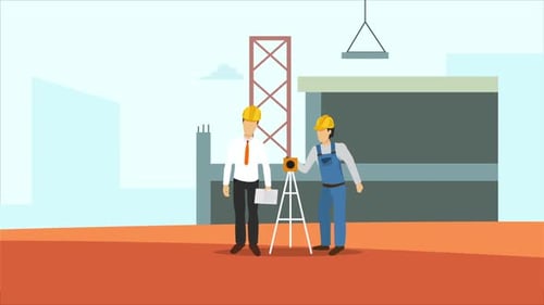 Ingenieure beurteilen das Gebiet