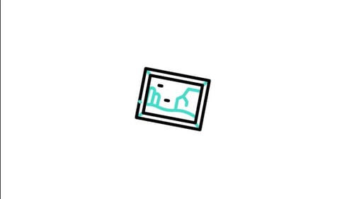 Animated Sketch Line Drawing Landscape Icon Reveal