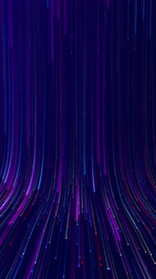 Big data swirl futuristic cyberspace. flow of data quantum digital computing network. Neon stream