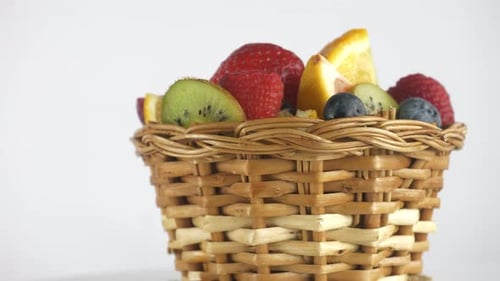 Fresh Fruit Basket with Assorted Berries and Citrus