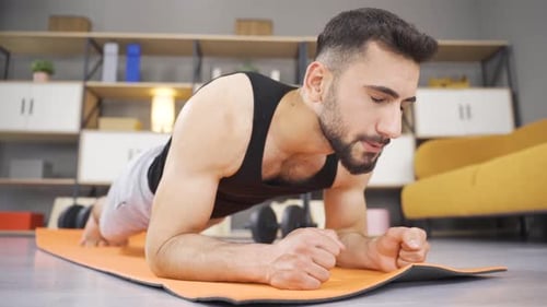 Plank exercise, fitness.