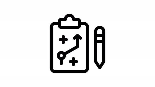 strategy line icon animation