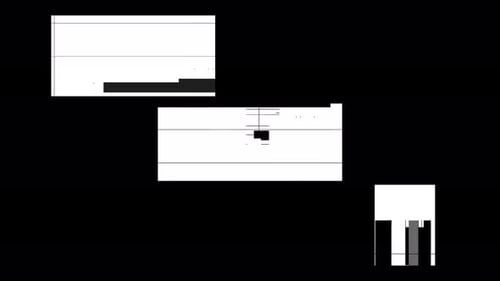 Collage-Kollektion: Glitchscreen-Effekt mit einzigartiger rechteckiger Rahmenanordnung zur Einführung