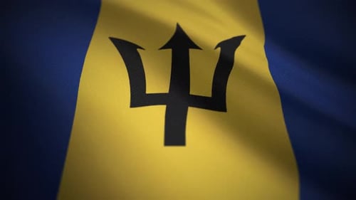 Stoffsimulation mit Flagge von Barbados — Bewegte Grafiken