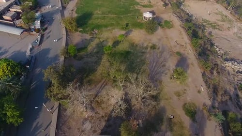 Vista aérea da tumba de Hazrat Shah Rukn-e-Alam, Multan, Punjab, Paquistão.