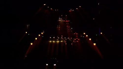 Night Drive Symphony: Timelapse Hustle on Busy City Streets