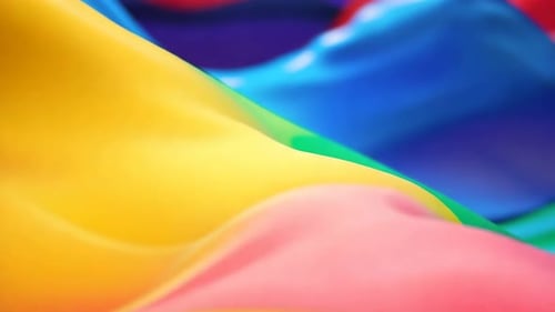 Vibrant Multi Colored Fluid Waves Motion Loop