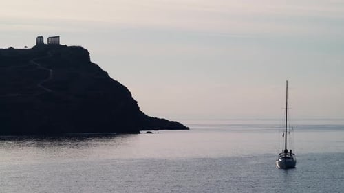 Temple grec de Poséidon au matin, Cap Sounio