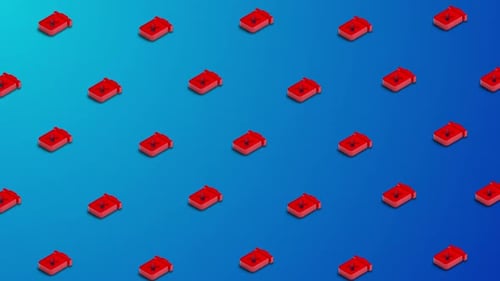 Boucle d'arrière-plan d'animation d'Icones de poubelle