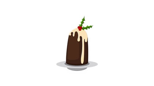 Animated Christmas Pudding Reveal Graphic