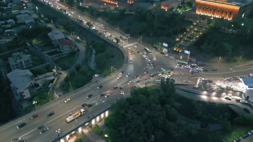 night view of the city of yerevan