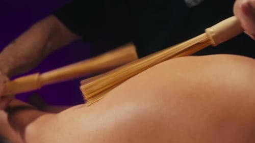 Bamboo Stick Massage for Back Health and Wellness