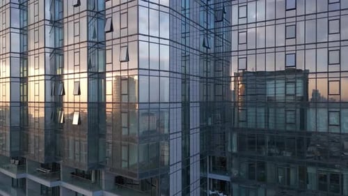 Istanbul's Glass and Concrete Skyscrapers Home to Offices Hotels and Residential Complexes Aerial