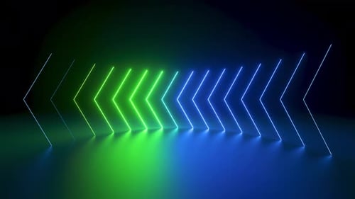 Dynamic Neon Arrows Moving Tunnel Background Loop