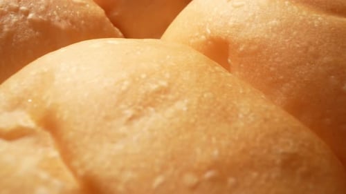 Close Up of Fresh Golden Bread Rolls