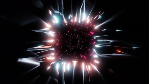 illuminated cosmic colorful star shining galaxy tunnel, preview space background