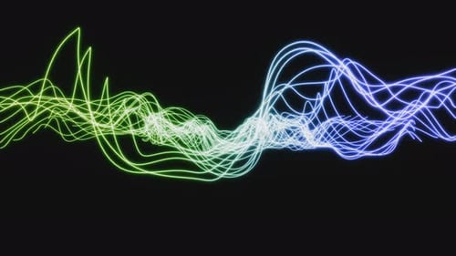 Abstract Neon Wavy Lines for Technology Backgrounds