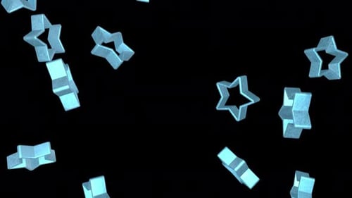 Stars Falling on the Black Background