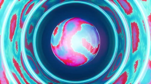 Visueller Hintergrund des Retro Wave Sci-Fi-Portals