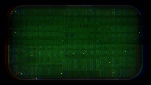 Static Lines Dust Particles Analog Glow Old CRT Display Interference Effect Creates Nostalgic