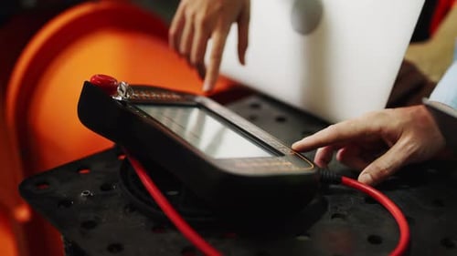 Engineer team working together in the factory