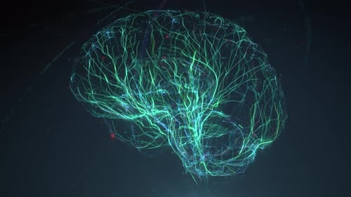 Futuristic Digital Brain Network Logo Reveal