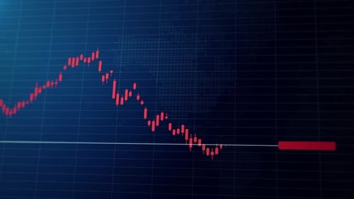 Gráfico de velas 3D de criptomonedas en línea