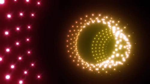 Vibrant light tunnel pulsing with energy, dynamic abstract motion