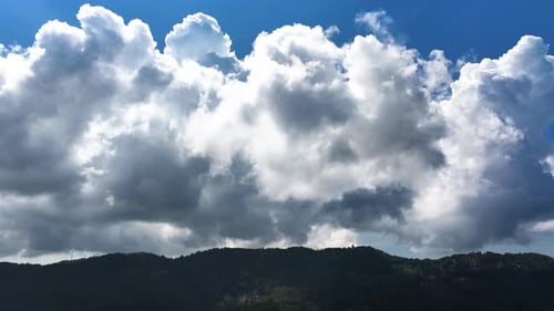 Blauer Himmel, weiße Wolken, Landschaft, weiße Wolken, 4K, Cumuluswolke, Wolkenlandschaft