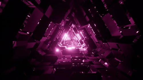Vj Loop 3d Triangle Space Tunnel With Texture