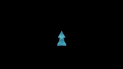 A 3D Arrow Moving Up