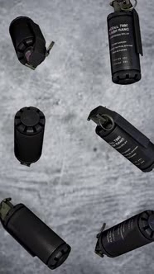 Rendu 3D : Collection Granade en arrière-plan