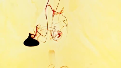 Abstract Ink Swirls of Red and Black
