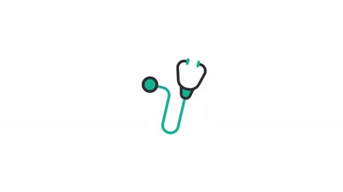 Stethoscope Animated Icon Alpha channel
