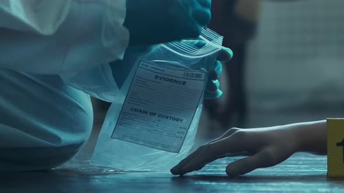 Crime Scene Evidence Collected By Investigator