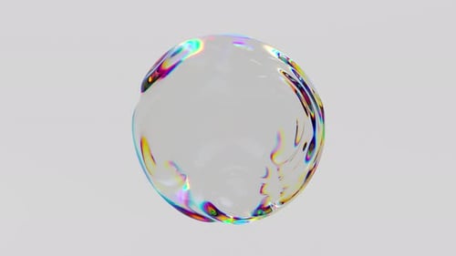 Waving liquid sphere with smooth surface ripples.