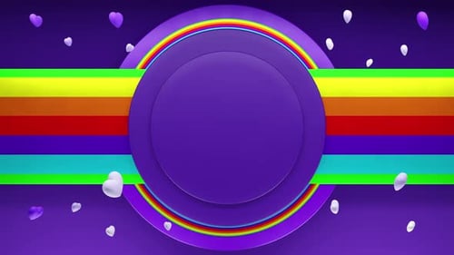 Colorful Rainbow Hearts Animated Logo Reveal Opener