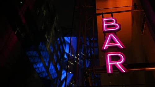 Colourful Neon Signboard Bar Lightning