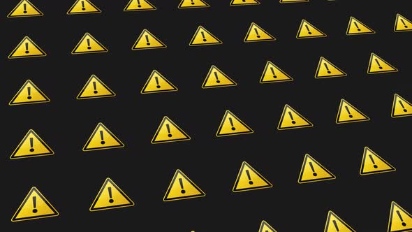 Animated Looping Warning Sign Pattern Background, Backgrounds Motion ...