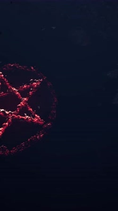Ein leuchtendes Pentagramm erschien auf dem Grund einer Meeresbucht oder eines Sees.
Halloween