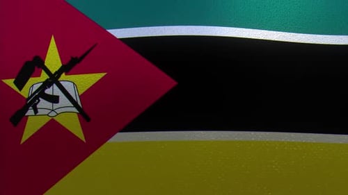 Seamless Waving Flag of Mozambique National Identity Loop