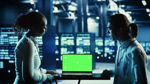 Mockup Laptop in Data Center